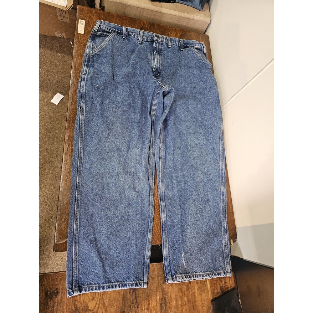 Carhartt Dungaree Fit Jeans Mens 44x30 Workwear Utility Zip Fly Denim Pants